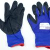 Dipped Glove Small 18g ExtraFlex Blue Nylon Liner Black MicroFoam Palm Coating
