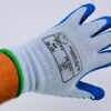 12 Pair 06-019-M Armor Guys Dipped Glove 10g Gray Cotton/Poly Crinkle Palm MED
