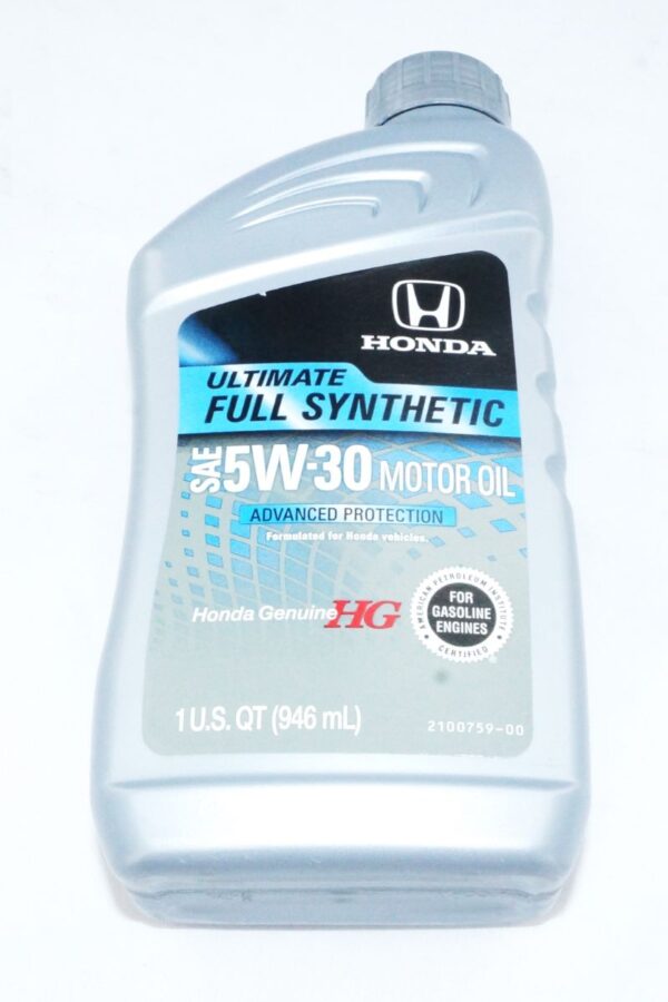 Genuine OEM 08798-9139 Honda 5W30 Ultimate Full Synthetic Motor Oil Quart Size