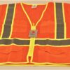 Reflective Vest ML Kishigo Class 3 Model 1243 Size L Orange Zip Front Pockets