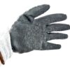 12 Pair Gen Purpose Glove Poly Cotton Knit Blk Latex Wrinkle Palm Size 11 2XL - Image 2
