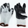 12 Pair Gen Purpose Glove Poly Cotton Knit Blk Latex Wrinkle Palm Size 11 2XL - Image 3