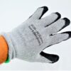 General Purpose Glove Poly Cotton Knit Black Latex Wrinkle Palm Size 8 MED