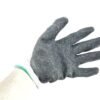 General Purpose Glove Poly Cotton Knit Black Latex Wrinkle Palm Size 8 MED - Image 2