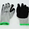 General Purpose Glove Poly Cotton Knit Black Latex Wrinkle Palm Size 8 MED - Image 3