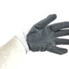 General Purpose Glove Poly Cotton Knit Black Latex Wrinkle Palm Size 7 Small - Image 2