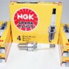Set of 4 Genuine NGK 3194 Resistor Spark Plug BR9ES Solid Tip