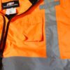 Hi Vis Bomber XP 3XL Hi-Vis Orange with Liner Mic Tabs Detach Hood Waterproof - Image 9