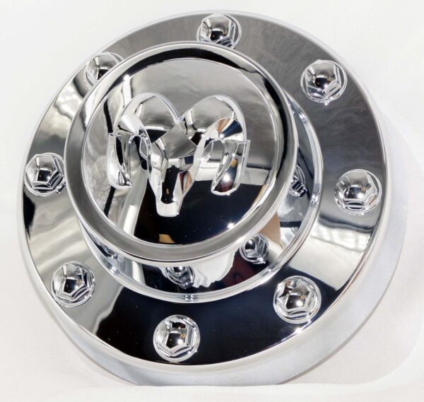Genuine OEM 68081015AB Mopar RAM Chrome Rear Dually Center Cap Wheel Cover - Image 6