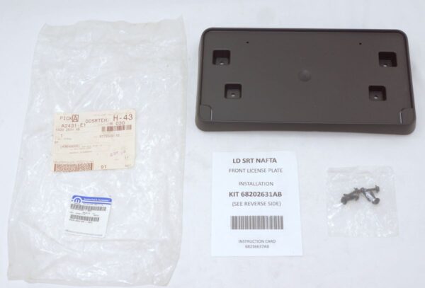 Genuine OEM 68202631AB Mopar Front Bumper License Plate Bracket