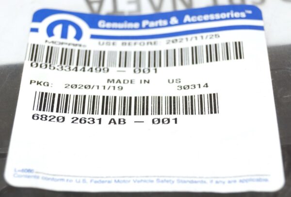 Genuine OEM 68202631AB Mopar Front Bumper License Plate Bracket - Image 2