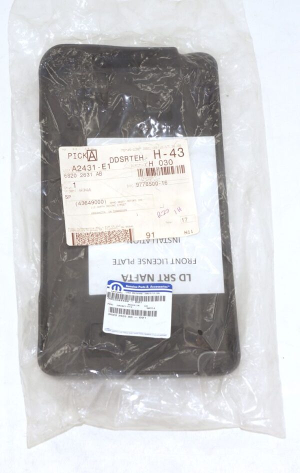 Genuine OEM 68202631AB Mopar Front Bumper License Plate Bracket - Image 3