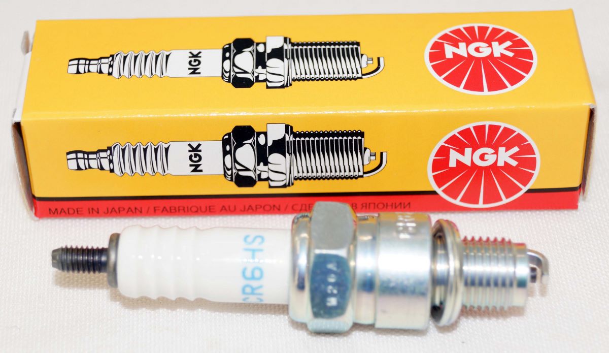4-Pack NGK CR6HS Spark Plugs – For Honda, Yamaha, CB50, CY80, XL250, XR & More – Nickel, 10mm