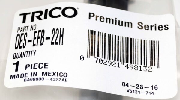 TRICO Exact Fit 22 Inch Hybrid Automotive Replacement Wiper Blade 22-1HB - Image 2