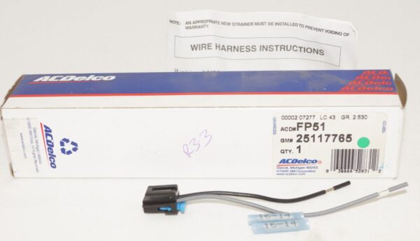 Genuine OEM FP51 ACDelco 25117765 GM Fuel Pump Harness Connector
