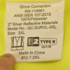 Glove Connection Vest Safety Hi Vis Lime Size 3XLarge ANSI Class 2 Type R - Image 3