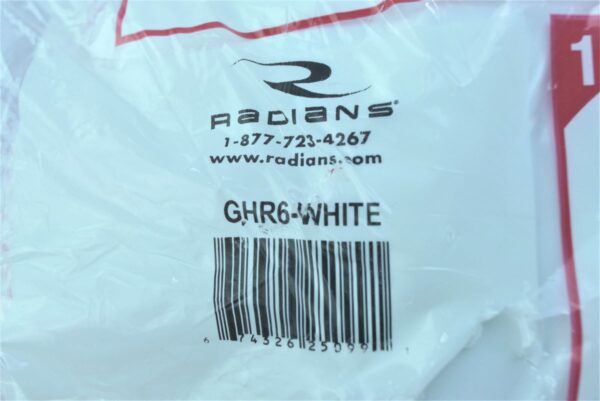 Radians GHR6-WHITE Hard Hat Cap Style with 6 Point Ratchet Suspension - Image 8