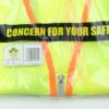 High Visibility 2XL Zipper Safety Vest Yellow Silver Reflective Stripes MZ529C - Image 6