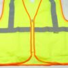 High Visibility 2XL Zipper Safety Vest Yellow Silver Reflective Stripes MZ529C - Image 9
