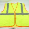 High Visibility 3XL Zipper Safety Vest Yellow Silver Reflective Stripes MZ529C - Image 4