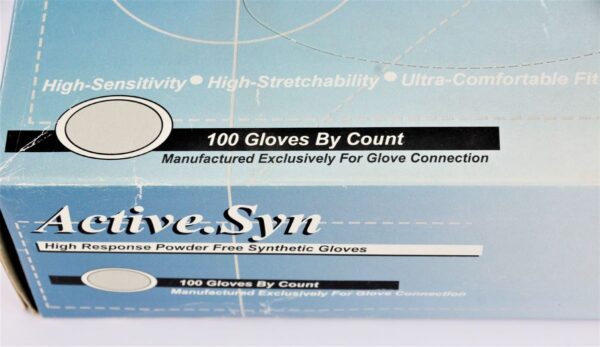 Box 100 PFAV01 INTCO Medical Industry Glove Stretch Vinyl Yellow Powder Free SM - Image 2