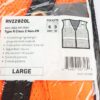 RVZ2820L Pyramex Safety Hi Vis Vest Orange W/Blk Trim Zipper Large - Image 10