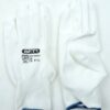 12 Pairs of SFT1 Safety Gloves EN388 White Large S751-3335-0-L