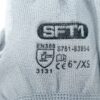 12 Pairs of SFT1 Safety Gloves EN388 Gray X-Small - Image 4