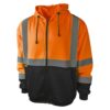 Radians Class 3 Zip Up Reflective Safety Hooded Sweatshirt Hi-Vis Orange Medium