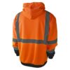 Radians Class 3 Zip Up Reflective Safety Hooded Sweatshirt Hi-Vis Orange Medium - Image 2