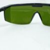 Tomahawk Series Black Safety Glasses W3.0 Green Lens Wrap-Around Lens - Image 3