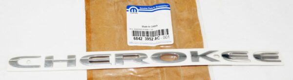 Genuine OEM 68423952AC Mopar Cherokee Chrome Door Nameplate Emblem Jeep