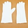 One Pair 100% Cotton Glove Inspection Open Cuff Dotted Palm Raised Large - Image 2