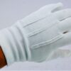 Pair 100% Cotton Glove Inspection Open Cuff Dotted Palm Raised Medium