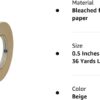Intertape 591 1/2 inch Double Sided Flat Back Paper Tape 36 yds Beige BEIG0536 - Image 4