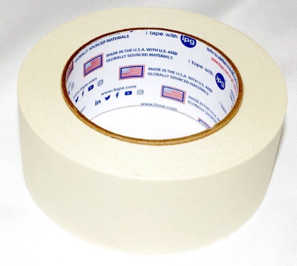 IPG 513 Utility Grade Paper Masking Tape 2” x 60 yds Natural Beige 87201