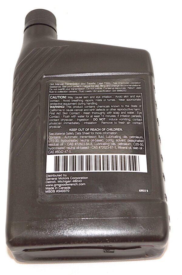 Genuine OEM GM 88861800 Manual Transmission Transfer Case Fluid ACDelco 10-4033 - Image 2