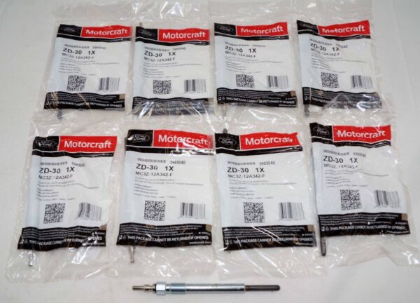 Set of 8 Genuine OEM Motorcraft ZD-30 Glowplugs MC3Z-12A342-F replaces ZD-11