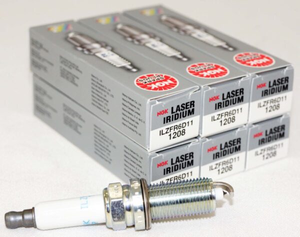 Set of 6 NGK 1208 ILZFR6D11 Laser Iridium Spark Plugs for select BMW