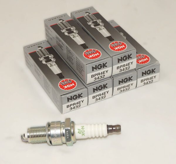 6 Pack Genuine NGK 3432 BPR4EY V-Power Spark Plugs