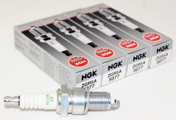 Set of 4 Genuine NGK 5077 ZGR5A V-Power Spark Plug