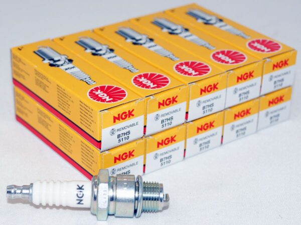 10 Pack Genuine NGK 5110 B7HS Nickel Spark Plug for Marine Motorcycle Snowmobile