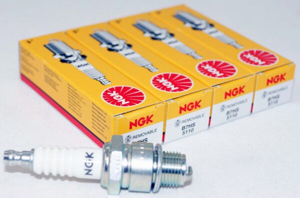 4 Pack Genuine NGK 5110 B7HS Nickel Spark Plug for Marine Motorcycle Snowmobiles