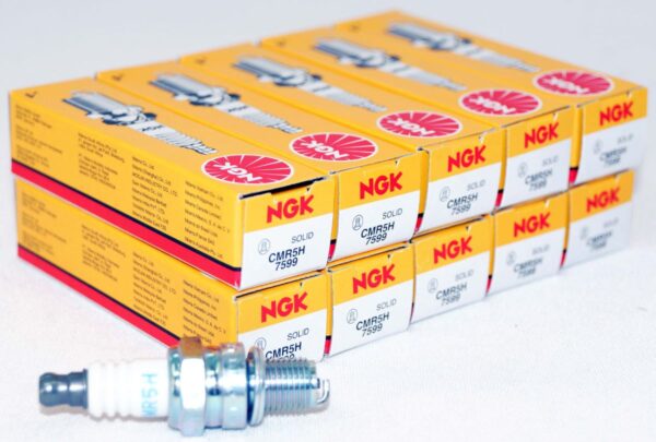 10 Pack Genuine NGK 7599 CMR5H Nickel Spark Plugs