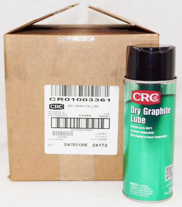 Case of 12 CRC 03094 Dry Graphite Lube Effective up to 850 F Net Fill 10 oz