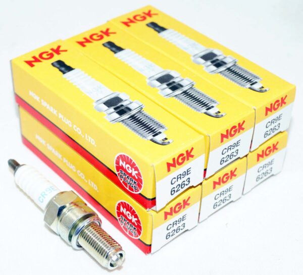 Set of 4 Genuine NGK 6263 Nickel Spark Plugs CR9E Threaded Tip