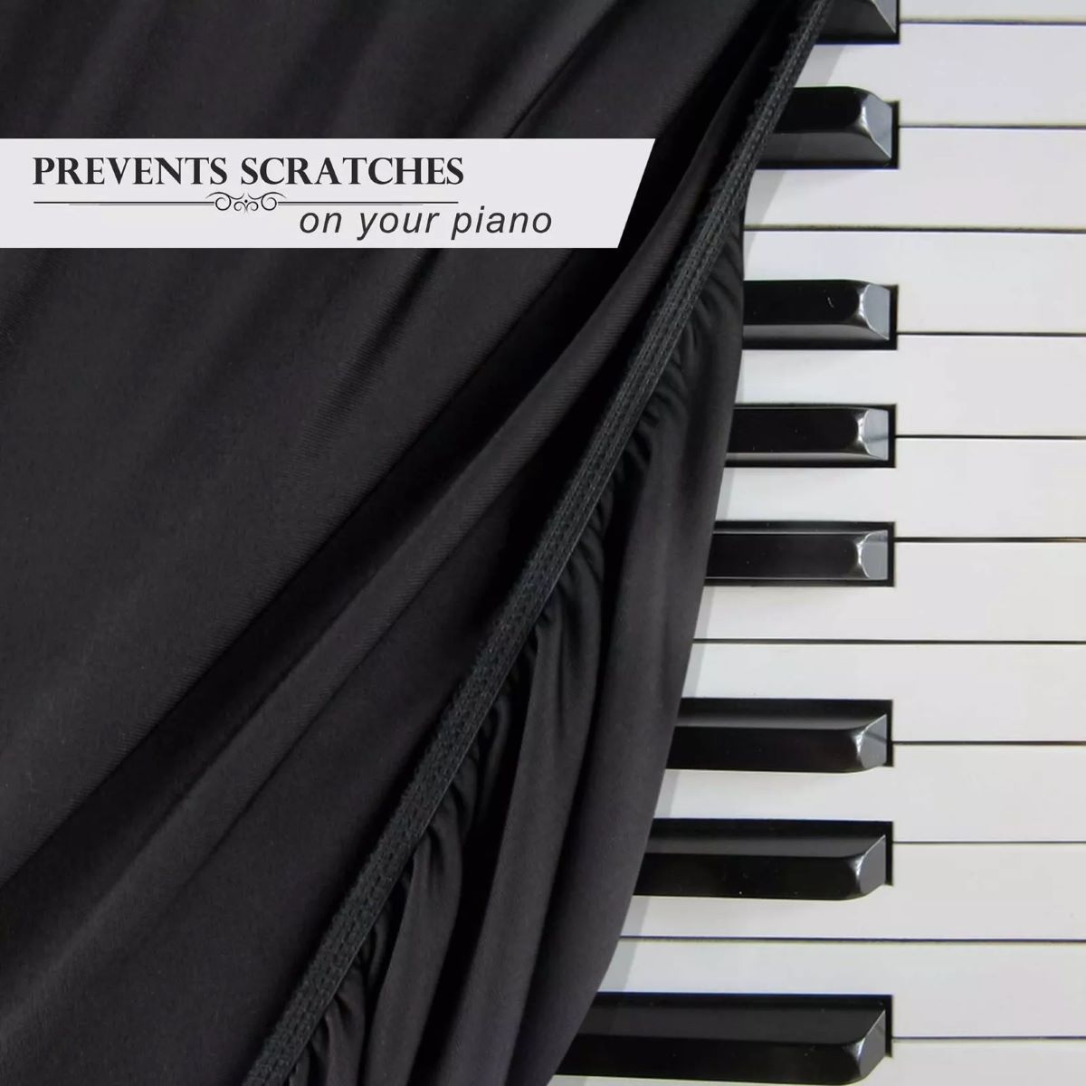 Stretchy 88 Keys Piano Keyboard Dust Cover with Music Stand Opening - Image 4