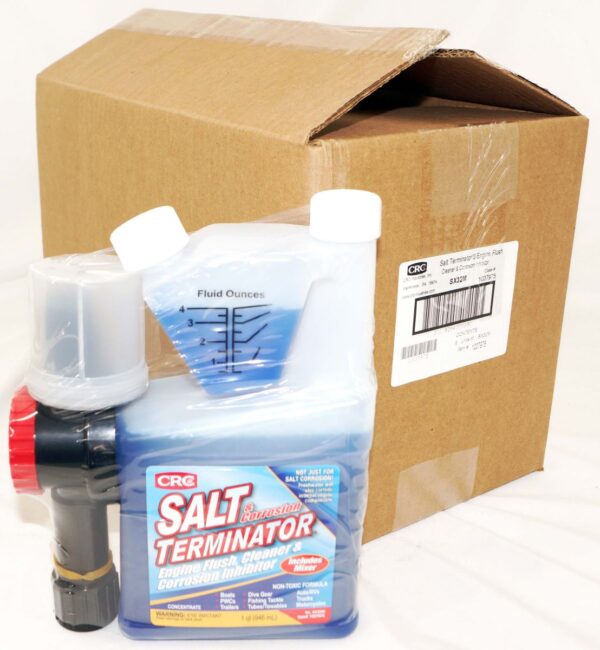 6 Pack Salt Terminator Engine Flush Cleaner & Corrosion Inhibitor w/ Mixer SX32M