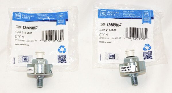 Pair of Genuine GM ACDelco 213-3521 OEM Chevy Knock Sensor 12589867