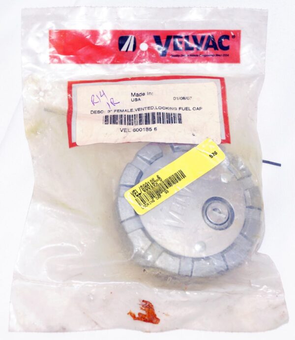 Velvac 600185-6 Aluminum Fuel Cap Female Vented Locking with Keys - Image 2
